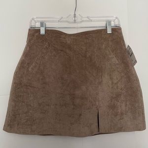 Brown Suede Skort by Blank NYC